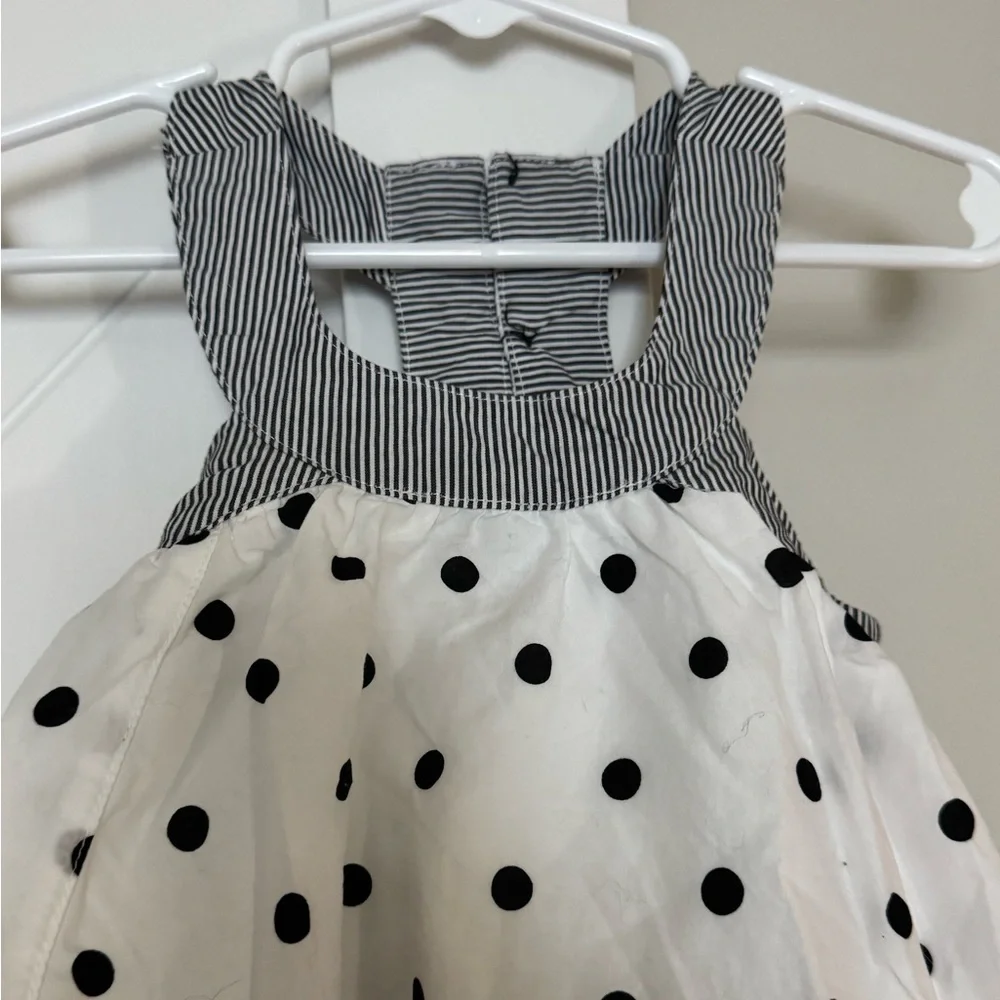 Deux Par Deux Girls Twirl Dress Floral Polka Dot Size 2T